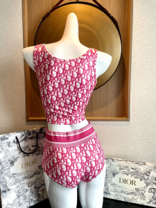 Replica Free Gift Dior Red Oblique Swimsuit Bikini SML A123PP105 AA184557