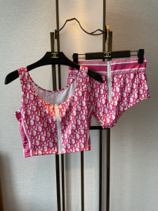 Replica Free Gift Dior Red Oblique Swimsuit Bikini SML A123PP105 AA184557