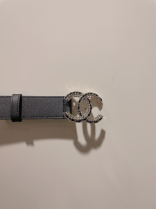 Replica Womens Belts Chanel CC Logo White Leather Belt 30MM A175PP240 AA184637