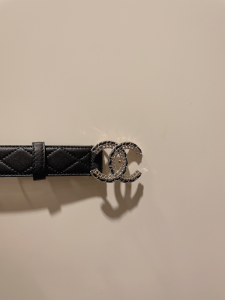 Replica Womens Belts Chanel CC Logo White Leather Belt 30MM A175PP240 AA184638