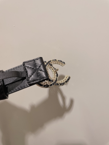 Replica Womens Belts Chanel CC Logo White Leather Belt 30MM A175PP240 AA184638