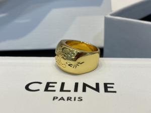 Celine Gold Triomphe Bold Rings 