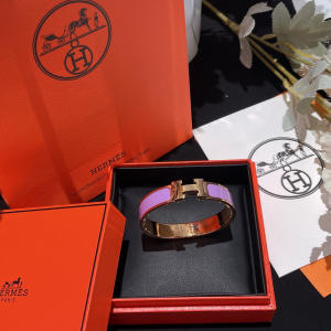 Replica Womens Jewelry Hermes Clic H Narrow Bracelet Purple A173PP280 AA184627