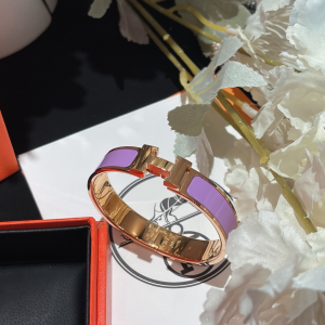 Replica Womens Jewelry Hermes Clic H Narrow Bracelet Purple A173PP280 AA184627