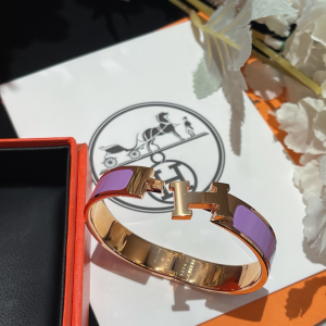 Replica Womens Jewelry Hermes Clic H Narrow Bracelet Purple A173PP280 AA184627