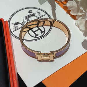Replica Womens Jewelry Hermes Clic H Narrow Bracelet Purple A173PP280 AA184627