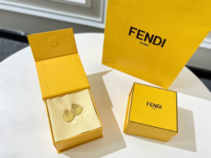 Replica Womens Jewelry Fendi VIP Olock Gold Circular Earrings A62PP180 AA184871