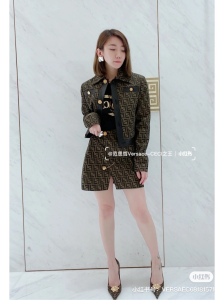 Replica Womens Clothing Fendi Fendace Brown Canvas Jacket SML A40PP980 AA185026