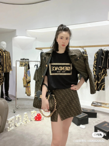 Replica Womens Clothing Fendi Fendace Brown Canvas Jacket SML A40PP980 AA185026