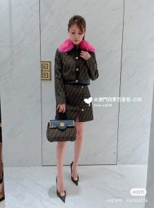 Replica Womens Clothing Fendi Fendace Brown Canvas Jacket SML A40PP980 AA185026