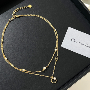 Dior VIP Petit CD Gold Chain Necklace 