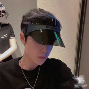 Replica Womens Hats Dior DiorClub V1U Visor Hat Cap Black A190PP180 AA185383