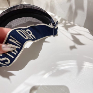 Replica Womens Hats Dior Oblique DiorClub V1U Visor Hat Cap Black A190PP180 AA185386