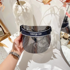 Replica Womens Hats Dior Oblique DiorClub V1U Visor Hat Cap Black A190PP180 AA185386