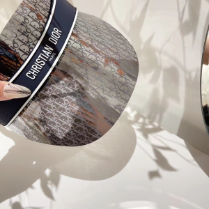 Replica Womens Hats Dior Oblique DiorClub V1U Visor Hat Cap Black A190PP180 AA185386