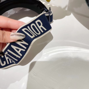 Replica Womens Hats Dior Star DiorClub V1U Visor Hat Cap Black A190PP180 AA185387