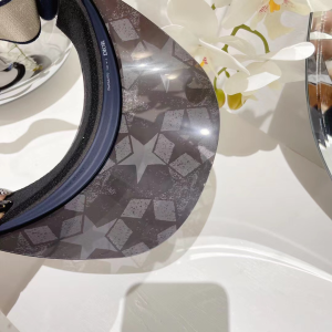 Replica Womens Hats Dior Star DiorClub V1U Visor Hat Cap Black A190PP180 AA185387