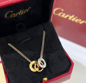 Replica Womens Jewelry Cartier VIP 6 Diamonds Love Pendant Necklace A62PP290 AA185279
