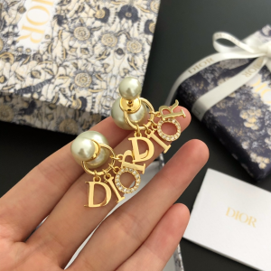 Dior Tribales Monogram Earrings Gold 