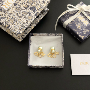 Replica Womens Jewelry Dior Tribales Monogram Earrings Gold A39PP130 AA185260