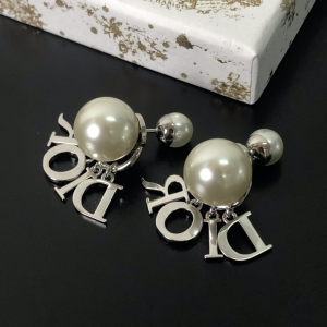Replica Womens Jewelry Dior Tribales Monogram Earrings Silver A39PP130 AA185261