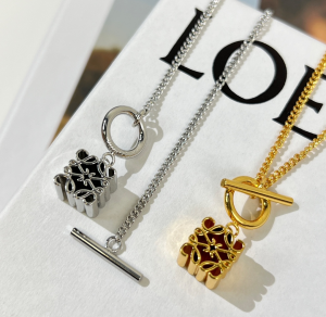 Loewe VIP Gold Anagram Pendant Necklace 
