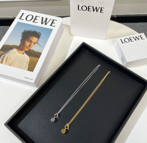 Replica Womens Jewelry Loewe VIP Gold Anagram Pendant Necklace A62PP280 AA185280