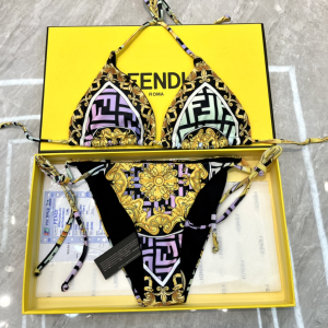 Replica Free Gift Versace Black Cotton Swimsuit Bikini SML A123PP100 AA185501