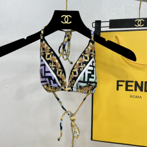 Replica Free Gift Versace Black Cotton Swimsuit Bikini SML A123PP100 AA185501