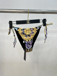 Replica Free Gift Versace Black Cotton Swimsuit Bikini SML A123PP100 AA185501