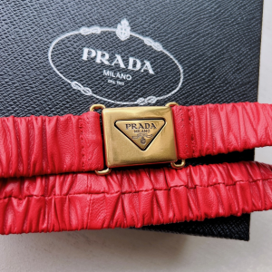 Replica Womens Belts Prada Red Elasticized Nappa Leather Belt 25MM A175PP240 AA185629