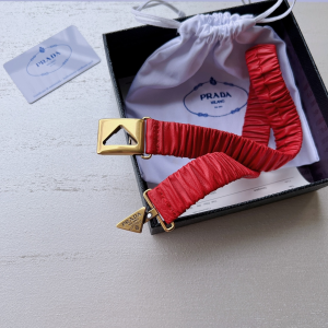 Replica Womens Belts Prada Red Elasticized Nappa Leather Belt 25MM A175PP240 AA185629