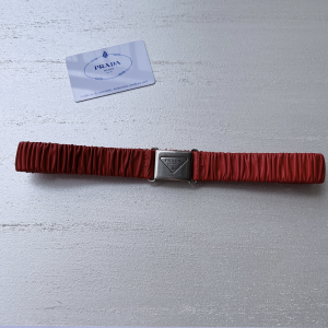 Replica Womens Belts Prada Red Elasticized Nappa Leather Belt 25MM A175PP240 AA185632