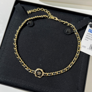 Replica Womens Jewelry Chanel Chain and Leather Necklace A62PP180 AA185428
