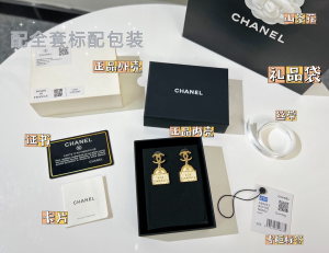 Replica Womens Jewelry Chanel Gold CC Logo Earrings A62PP180 AA185429