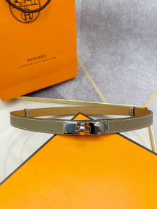 Replica Womens Belts Hermes Kelly Buckle Leather Belt 20MM A175PP240 AA185819