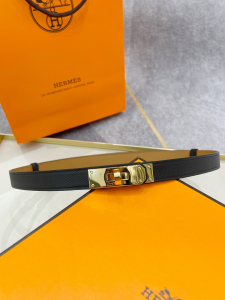 Replica Womens Belts Hermes Kelly Buckle Leather Belt 20MM A175PP240 AA185819