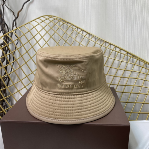 Burberry Beige Canvas Check Bucket Hat 