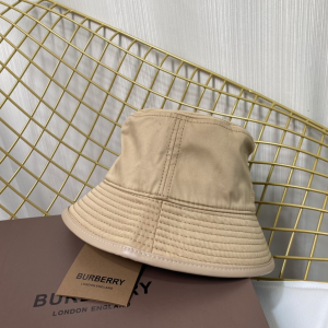 Replica Womens Hat Burberry Beige Canvas Check Bucket Hat A144PP180 AA185759