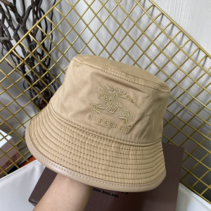 Replica Womens Hat Burberry Beige Canvas Check Bucket Hat A144PP180 AA185759
