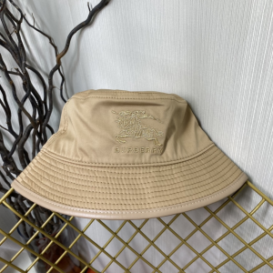 Replica Womens Hat Burberry Beige Canvas Check Bucket Hat A144PP180 AA185759