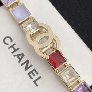 Replica Womens Jewelry Chanel Gold CC Multicolor Crystals Bracelet A39PP180 AA185688