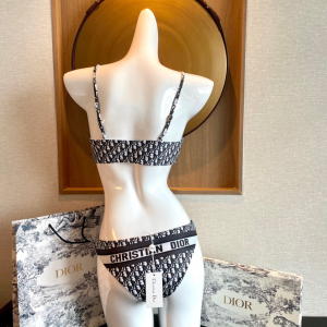Replica Free Gift Dior Oblique Black Cotton Swimsuit Bikini SML A123PP105 AA185857