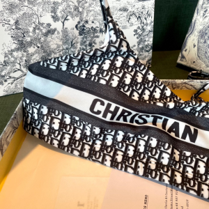 Replica Free Gift Dior Oblique Black Cotton Swimsuit Bikini SML A123PP105 AA185857