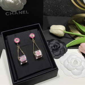 Replica Womens Jewelry Chanel CC N5 Crystals Earrings Pink A152PP180 AA185891