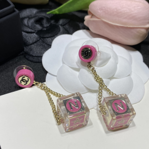 Replica Womens Jewelry Chanel CC N5 Crystals Earrings Pink A152PP180 AA185891