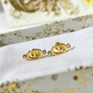 Dior VIP CD Navy Diamond Earrings 