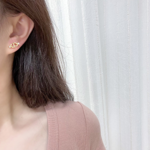 Replica Womens Jewelry Dior VIP CD Navy Diamond Earrings A62PP180 AA185839