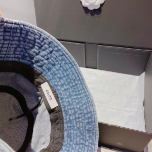 Replica Womens Hats Celine Blue Canvas Bucket Hat A190PP180 AA186259