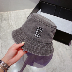 Celine Gray Canvas Bucket Hat 